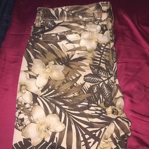 Golden Denim floral print joggers